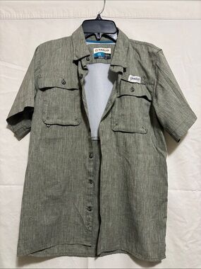 Magellan Outdoors Green Short Sleeve Fishing Shirt Youth Large 14-16